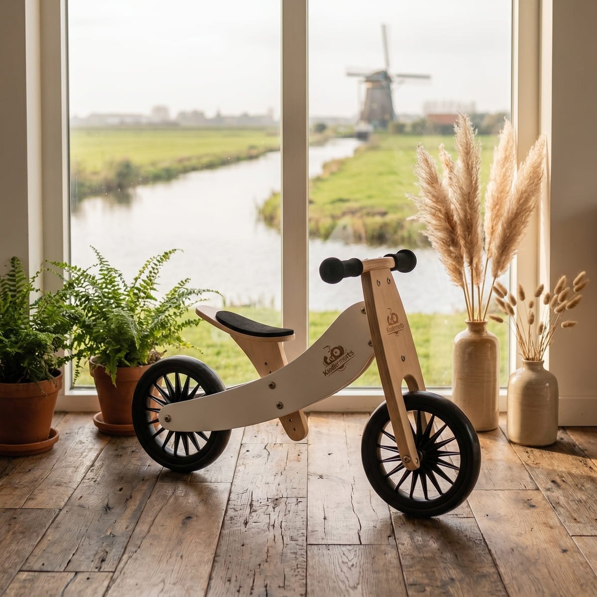 Kinderfeets Tiny Tot Plus 2 - in - 1 Loopfiets – Wit - Twindle