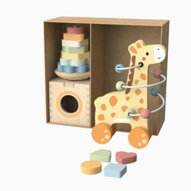 3 - in - 1 Houten Giraffe Speelset - Twindle