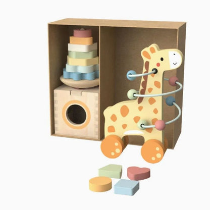 3 - in - 1 Houten Giraffe Speelset - Twindle
