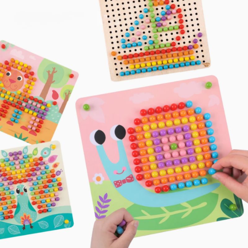 Houten Patroon Prikbord Met Pins - Twindle