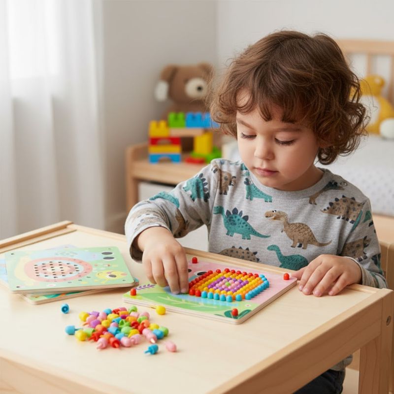 Houten Patroon Prikbord Met Pins - Twindle