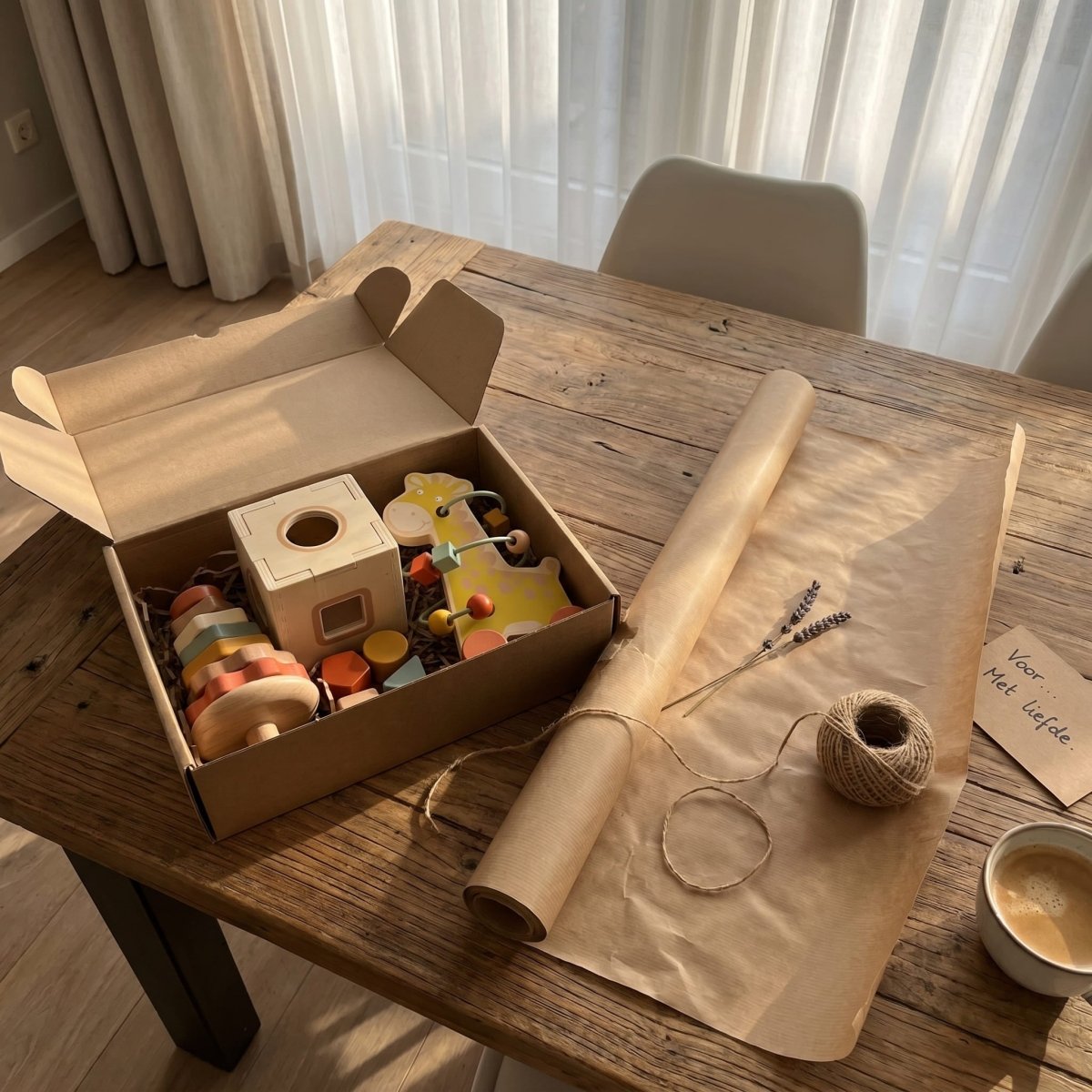 Twindle Montessori Speelset — 3 houten spellen vanaf 1 jaar - Twindle